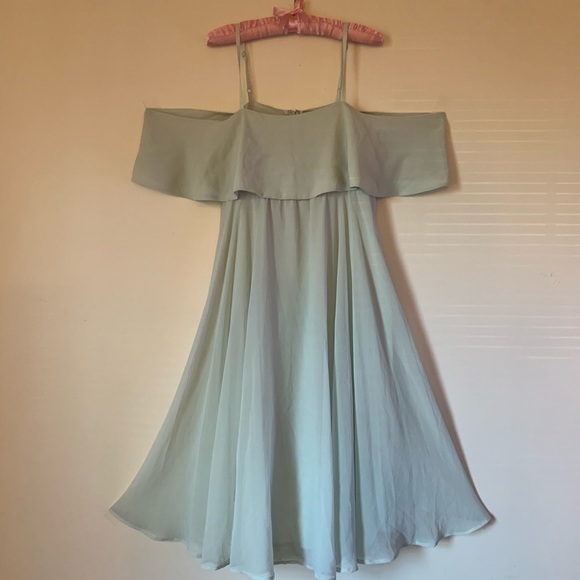 💫 Ethereal pastel off-shoulder ASOS dress 💫 - Picture 3 of 5